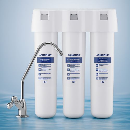 Aquaphor Crystal pult alatti víztisztító vizes háttérrel