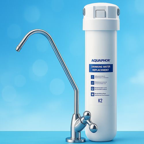Aquaphor_Crystal Solo pult alatti víztisztító vizes háttérrel